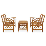 ZNTS 3 Piece Garden Lounge Set Solid Acacia Wood 3057984