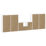 5 Piece TV Units with Storage "ODDA" White Solid Wood Pine 3365383