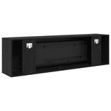 Electric Fireplace Black Oak 155 x 30 x 44 cm Engineered wood 8021016