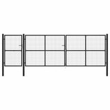 Garden Gate Steel 500x150 cm Anthracite 144337
