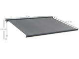 3 x 2.5m Electric Awning with Remote Controller, Aluminium Frame DIY Retractable Awning, UV50 Sun T3398P315961