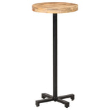 ZNTS Bar Table Round Ø50x110 cm Rough Mango Wood 320271