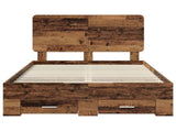 Bed Frame with Headboard Old Wood 135 x 190 cm Engineered Wood 3412799
