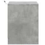 ZNTS Bedside Cabinet with LED Lights Concrete Grey Engineered Wood 852053