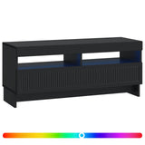 LED TV Cabinet Black Engineered Wood 896106