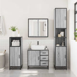 ZNTS Bathroom Sink Cabinet Grey Sonoma 65x33x60 cm Engineered Wood 849277