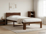 Single Bed Frame with Headboard ROSTOCK Dark Brown 80 x 200 cm 903368