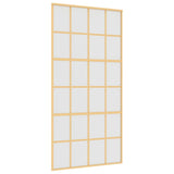Sliding Door Gold 102.5x205 cm Frosted ESG Glass and Aluminium 155177