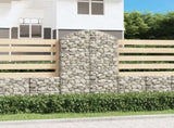 Arched Gabion Basket 100x30x160/180 cm Galvanised Iron 153428