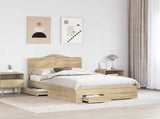 Bed Frame with Drawer Sonoma Oak 120 x 200 cm Engineered Wood 3413623