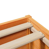 Bed Frame with Headboard Wax Brown 200x200 cm Solid Wood Pine 3307073