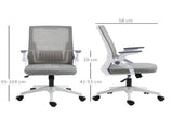 Mesh Office Chair, Desk Chair with Lumbar Support, Flip-up Armrest, Swivel Wheels, Adjustable T3398P344714