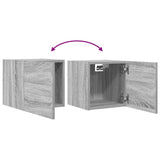 Wall Mounted TV Cabinet 2 pcs Grey Sonoma 30.5x30x30 cm 815139