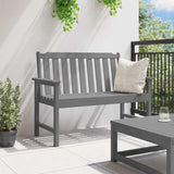 Garden Bench with Cushion Light Grey 120 x 59 x 88cm HDPE 42006603