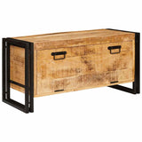 Shoe Cabinet with Door Brown 90 x 38 x 45 cm Solid Mango Wood 4016721