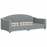 Day Bed without Mattress Light Grey 90x190 cm Single Fabric 354196