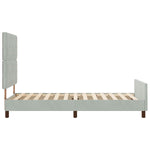 ZNTS Bed Frame Light Grey 100x200 cm Velvet 3344855
