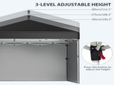 3 x 3m Metal Frame Gazebo, Pop Up Event Shelter with 2 Sidewalls, Weight Bags and Wheeled Bag, Black T3398P315467