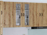 Wall Glass Cabinet LUCCA Artisan Oak 60 x 31 x 100 cm 885184
