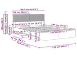 Bed Frame with Storage and Headboard Grey Sonoma 120 x 190 cm 3414328