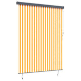 Roller Blind White and Orange 200 x 250 cm Fabric and Aluminum 362089