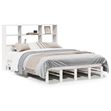 Bookcase Bed without Mattress White 160x200 cm Solid Wood 3323927