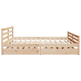 Bed Frame without Mattress 200x200 cm Solid Wood Pine 3301618