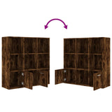 Book Cabinet Smoked Oak 98x30x98 cm 815447