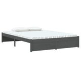 Bed Frame without Mattress Grey Solid Wood 140x200 cm 814951