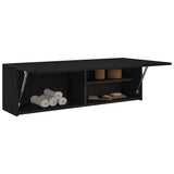 Bathroom Wall Cabinet Black 100x25x30 cm Engineered Wood 860095