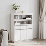 Highboard White 89x34x116.5 cm Solid Wood Pine 861112