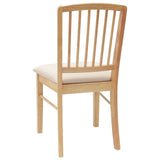 Dining Chairs 2 pcs Natural 50 x 52.5 x 91 cm Solid Rubber Wood 42020449