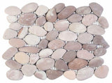 Pebble Tiles Beige and Pale Pink 30 x 30 cm River Pebble 42033531