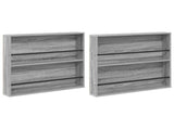 Magazine Rack 2 pcs Grey Sonoma 80 x 12 x 70 cm Engineered Wood 890847