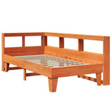 Bookcase Bed without Mattress Wax Brown 75x190cm Solid Wood Pine 3324564