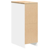 Garage Storage Cabinet White 30x51x85 cm Solid Wood Pine 860553