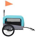 2-in-1 Pet Bike Trailer & Jogging Stroller Blue and Grey 92441