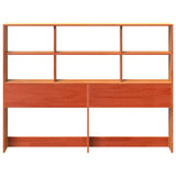 Headboard with Storage Wax Brown 150 cm Solid Wood Pine 855659