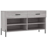 Shoe Bench Grey Sonoma 102x35x55 cm Engineered Wood 829754