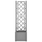 Garden Raised Bed with Trellis and Self Watering System Grey 317577