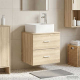 Wall-Mounted Sink Vanity Sonoma Oak 49.5 x 41 x 63 cm 890272