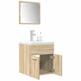 3 Piece Bathroom Furniture Set Sonoma Oak Engineered Wood 3325017