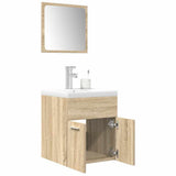 3 Piece Bathroom Furniture Set Sonoma Oak Engineered Wood 3325017