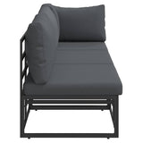 Outdoor Furniture 3 Piece Black and Anthracite Metal 42008025