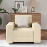 Sofa Cream 100 x 77 x 82 cm Fabric 4105214