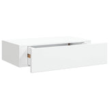 Wall-mounted Drawer Shelves 2 pcs White 40x23.5x10 cm MDF 330242