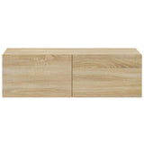 Wall TV Cabinets 2 pcs Sonoma Oak 100x30x30 cm Engineered Wood 804547