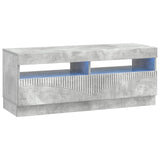 5 Piece LED TV Cabinet Concrete Grey Engineered Wood 3416841