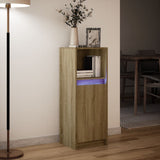 Sideboard with LED Sonoma Oak 38x34x100 cm Engineered Wood 852168
