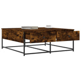 Coffee Table Smoked Oak 100x99x40 cm Engineered Wood 835296